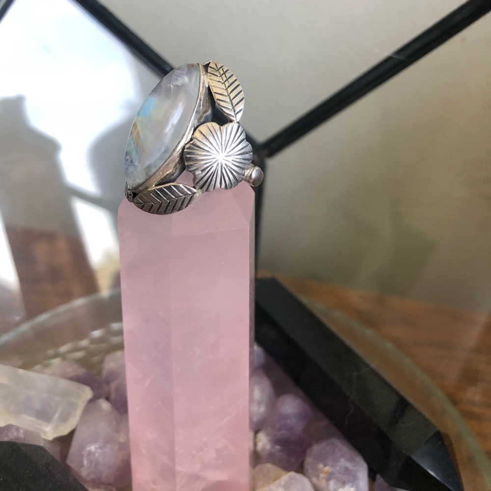 Silver Moonstone Ring - image 5